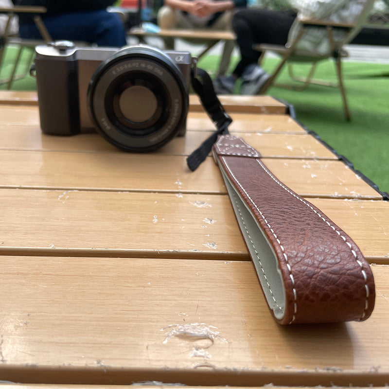 For Fujifilm Canon Nikon Panasonic SLR Camera PU Leather Hand Strap Buffalo Texture Wrist Rope