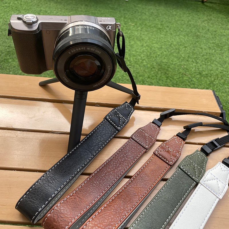 For Fujifilm Canon Nikon Panasonic SLR Camera PU Leather Hand Strap Buffalo Texture Wrist Rope