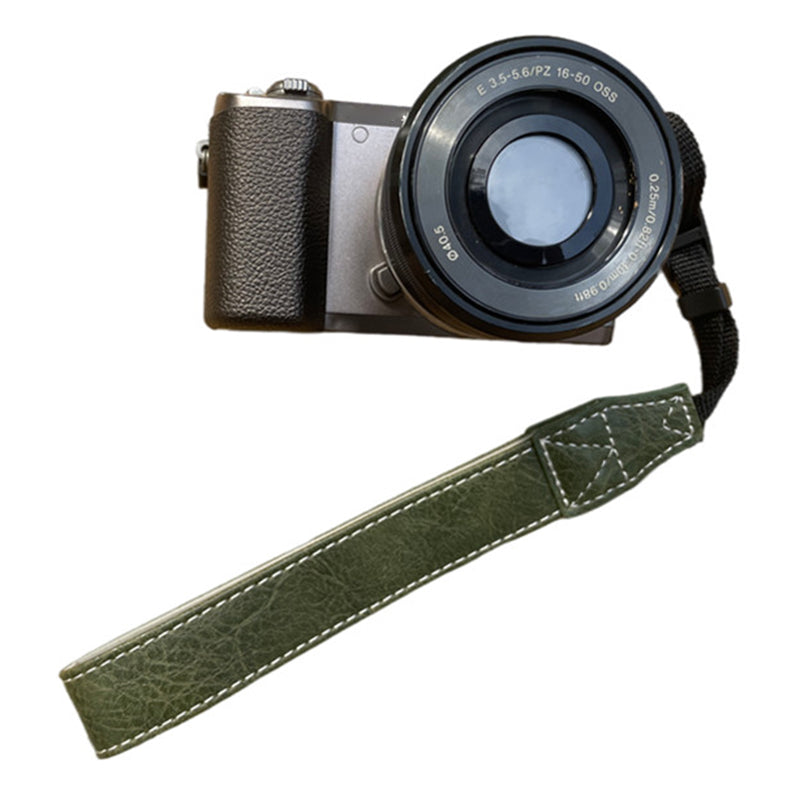 For Fujifilm Canon Nikon Panasonic SLR Camera PU Leather Hand Strap Buffalo Texture Wrist Rope