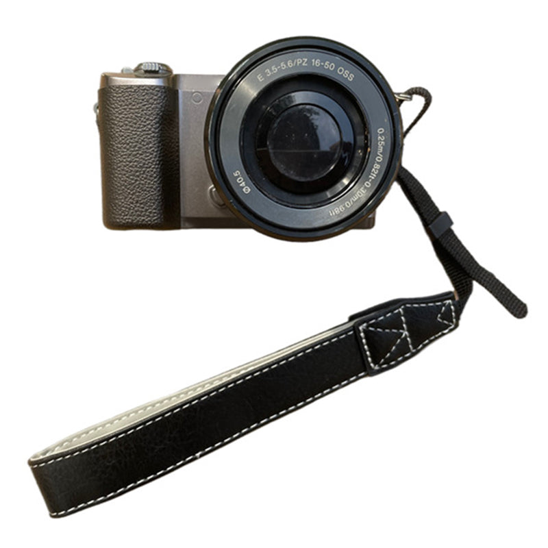 For Fujifilm Canon Nikon Panasonic SLR Camera PU Leather Hand Strap Buffalo Texture Wrist Rope