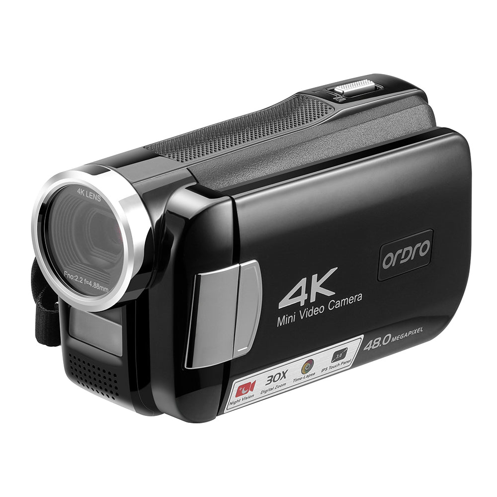 ORDRO AC2 30X Smart Zoom 4K 3.0-inch HD Touch Screen Night Vision Video Camera