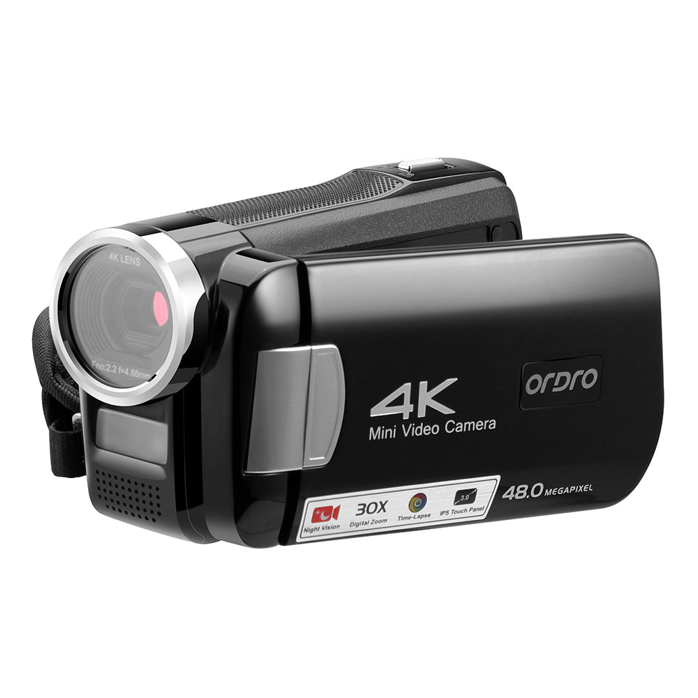 ORDRO AC2 30X Smart Zoom 4K 3.0-inch HD Touch Screen Night Vision Video Camera