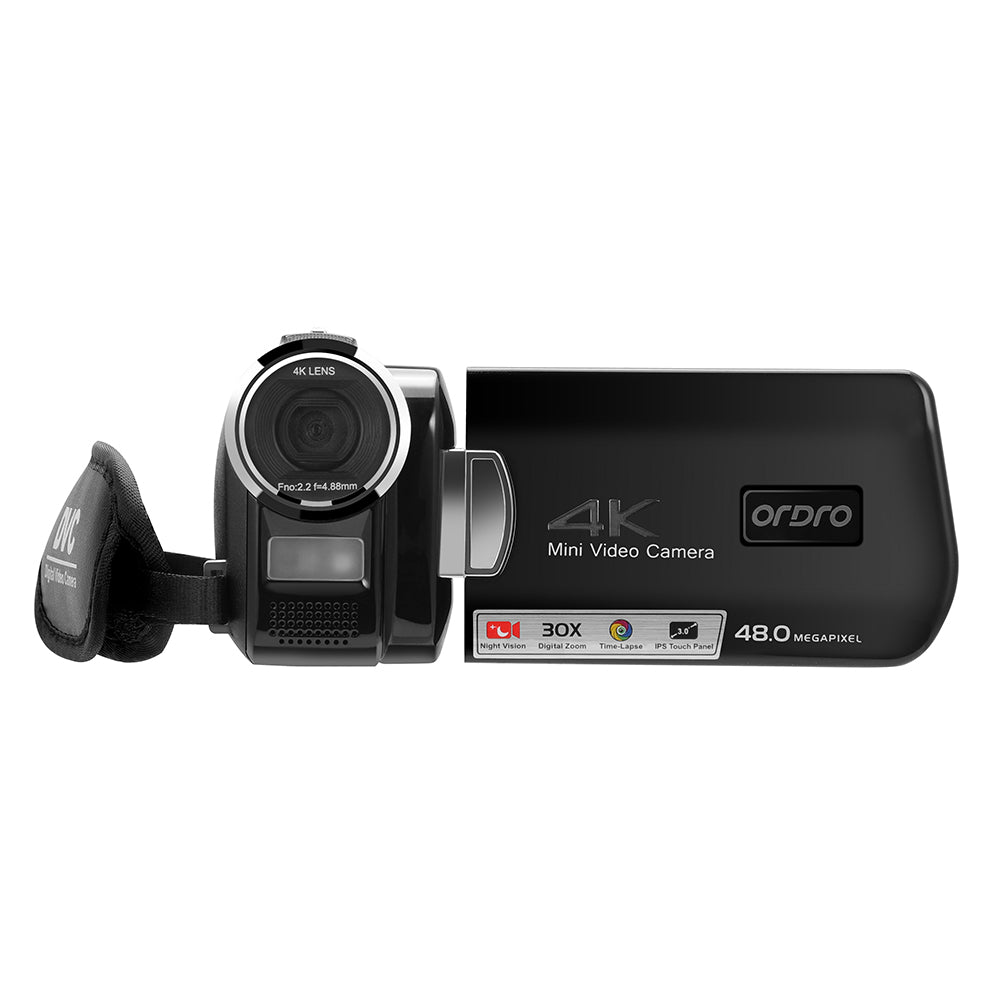 ORDRO AC2 30X Smart Zoom 4K 3.0-inch HD Touch Screen Night Vision Video Camera