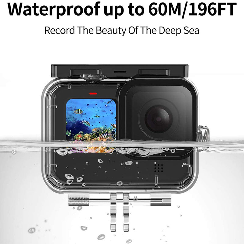 54-in-1 Accessories Kit for GoPro Hero 12 11 10 9 Waterproof Housing Silicone Case Tempered Glass Flim