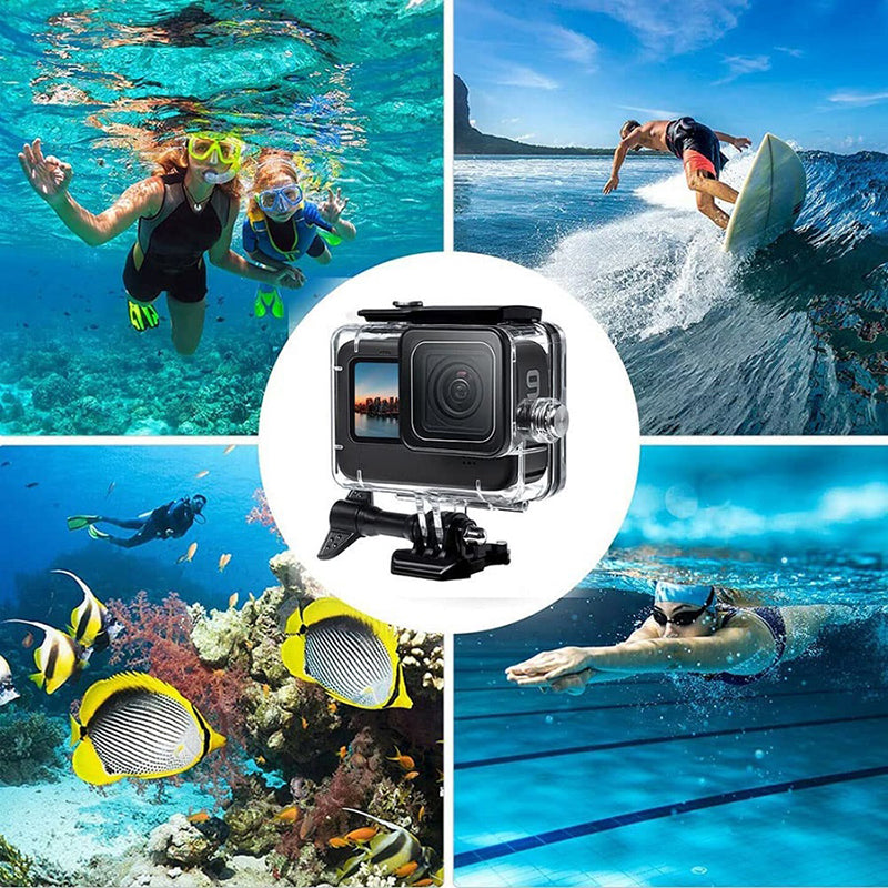 54-in-1 Accessories Kit for GoPro Hero 12 11 10 9 Waterproof Housing Silicone Case Tempered Glass Flim
