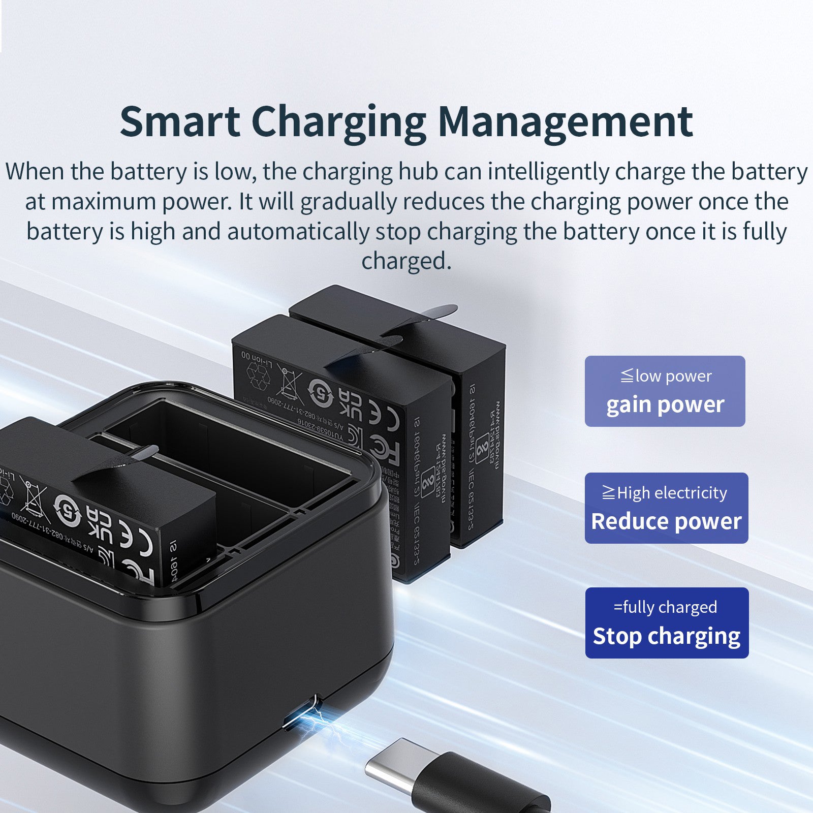 AMAGISN Charging Dock for Insta360 Ace / Ace Pro Battery Charger (Batteries Not Included)