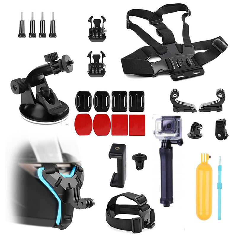 26-in-1 For GoPro Action Camera Universal Shooting Accessories Chest Strap Buoyancy Rod Kit