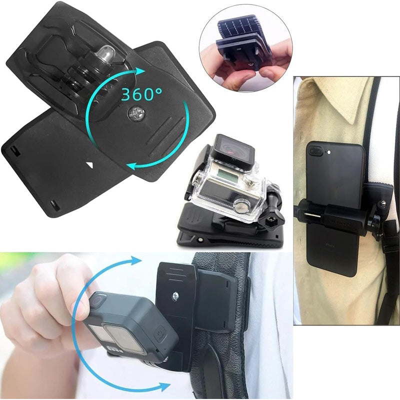 11-in-1 For GoPro Action Camera Accessories Kit Head Chest Strap Chin Bracket Phone Holder Set
