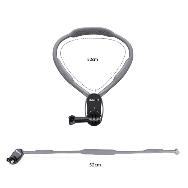 RUIGPRO For GoPro / Insta360 / DJI Action Camera Neck Mount Bracket + Anti-shake Strap + Extension Arm + Magnetic Phone Holder
