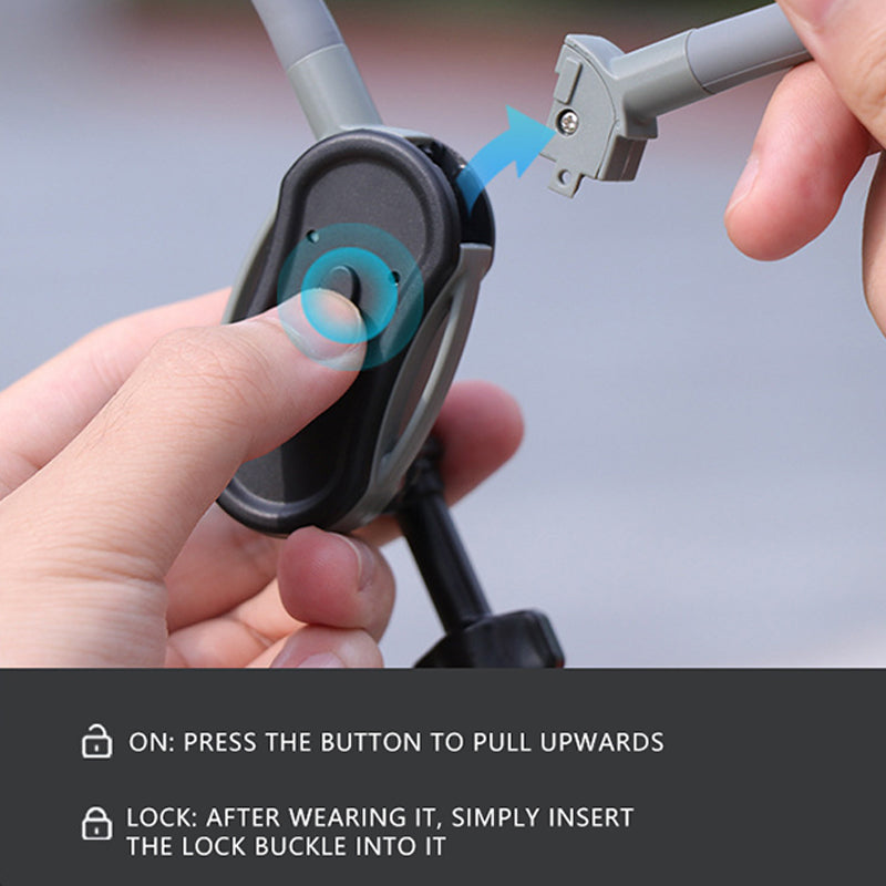 RUIGPRO For GoPro / Insta360 / DJI Action Camera Neck Mount Bracket + Anti-shake Strap + Phone Holder