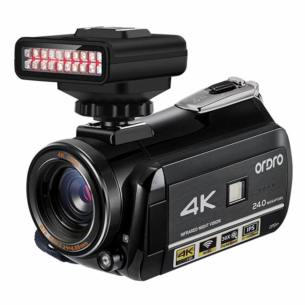 ORDRO LN-3 Video Camera IR Night Vision Light for Camcorder DSLR Photography