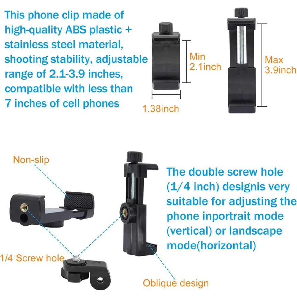 Universal Camera Chest Head Mount Strap Plastic+Alloy+Nylon Phone Clip Holder Bracket