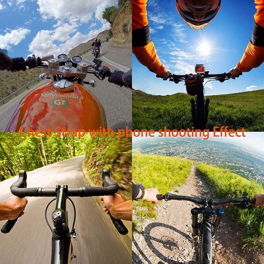 Universal Camera Chest Head Mount Strap Plastic+Alloy+Nylon Phone Clip Holder Bracket