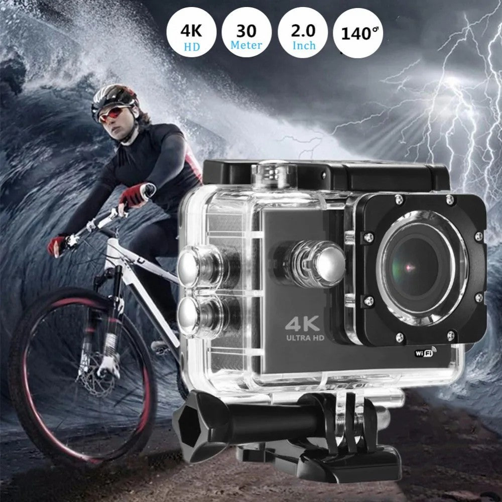 F300A 2 Inch 4K 30fps WiFi Action Camera Wide Angle Underwater Camera with Waterproof Case
