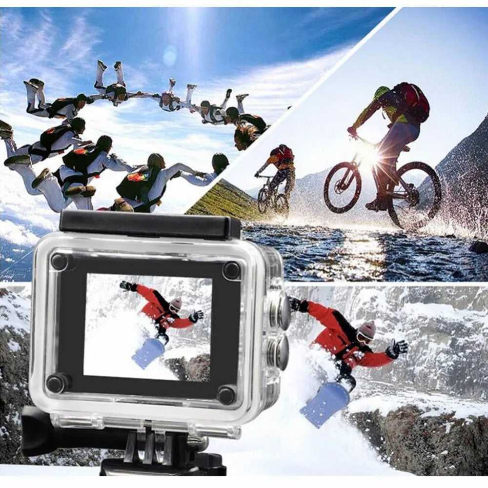 F300A 2 Inch 4K 30fps WiFi Action Camera Wide Angle Underwater Camera with Waterproof Case