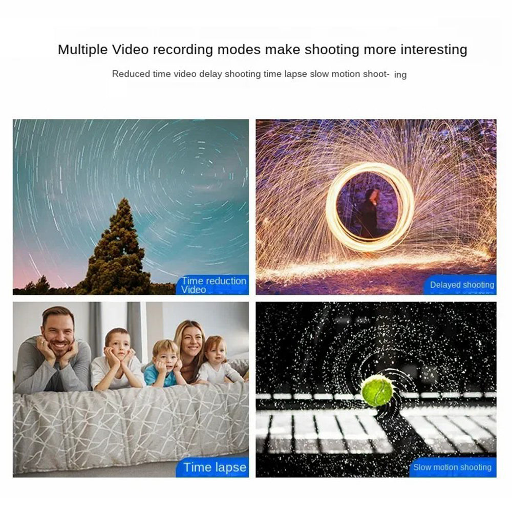 F300AB-R 2 Inch 4K 30fps WiFi Action Camera with HD Touch Screen 30m Underwater Camera with Waterproof Case