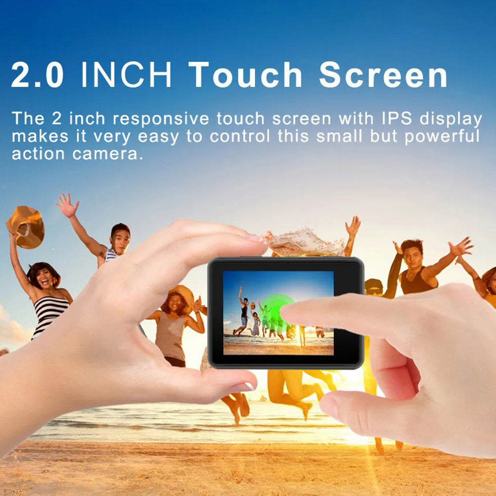 F300AB-R 2.0-inch 4K HD Anti-shake WiFi Action Camera with 30m Waterproof Case