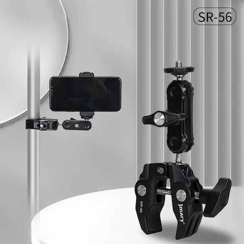 JMARY SR-56 For GoPro Action Camera Phone Holder Aluminum Camera Mount Clamp