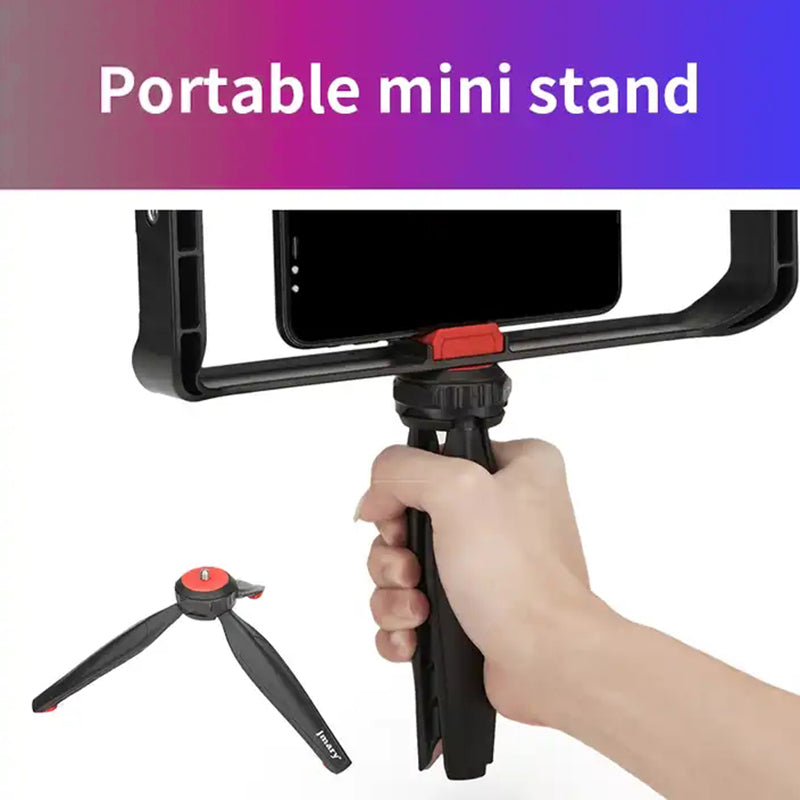 JMARY MT-33 ABS Video Recording Vlog Mobile Phone Rig Cage with Tripod
