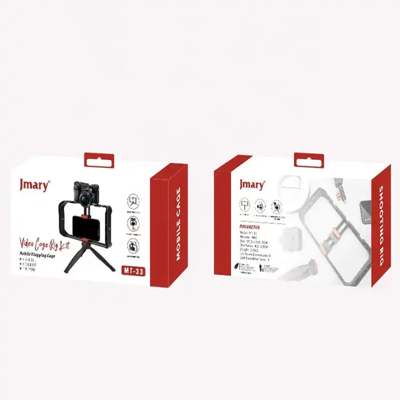 JMARY MT-33 ABS Video Recording Vlog Mobile Phone Rig Cage with Tripod