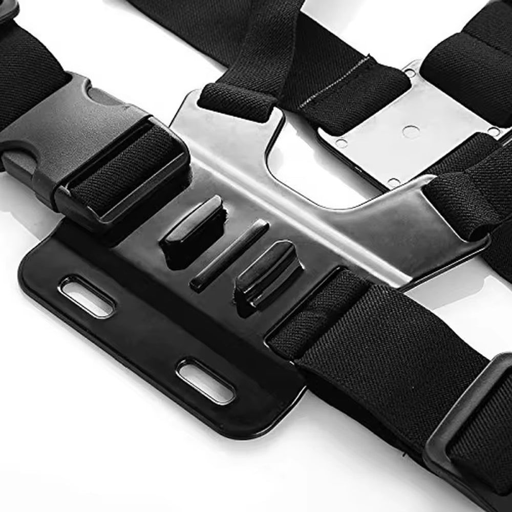 XD-27 Action Camera Mount Adjustable Chest Belt Nylon Strap with Phone Clip