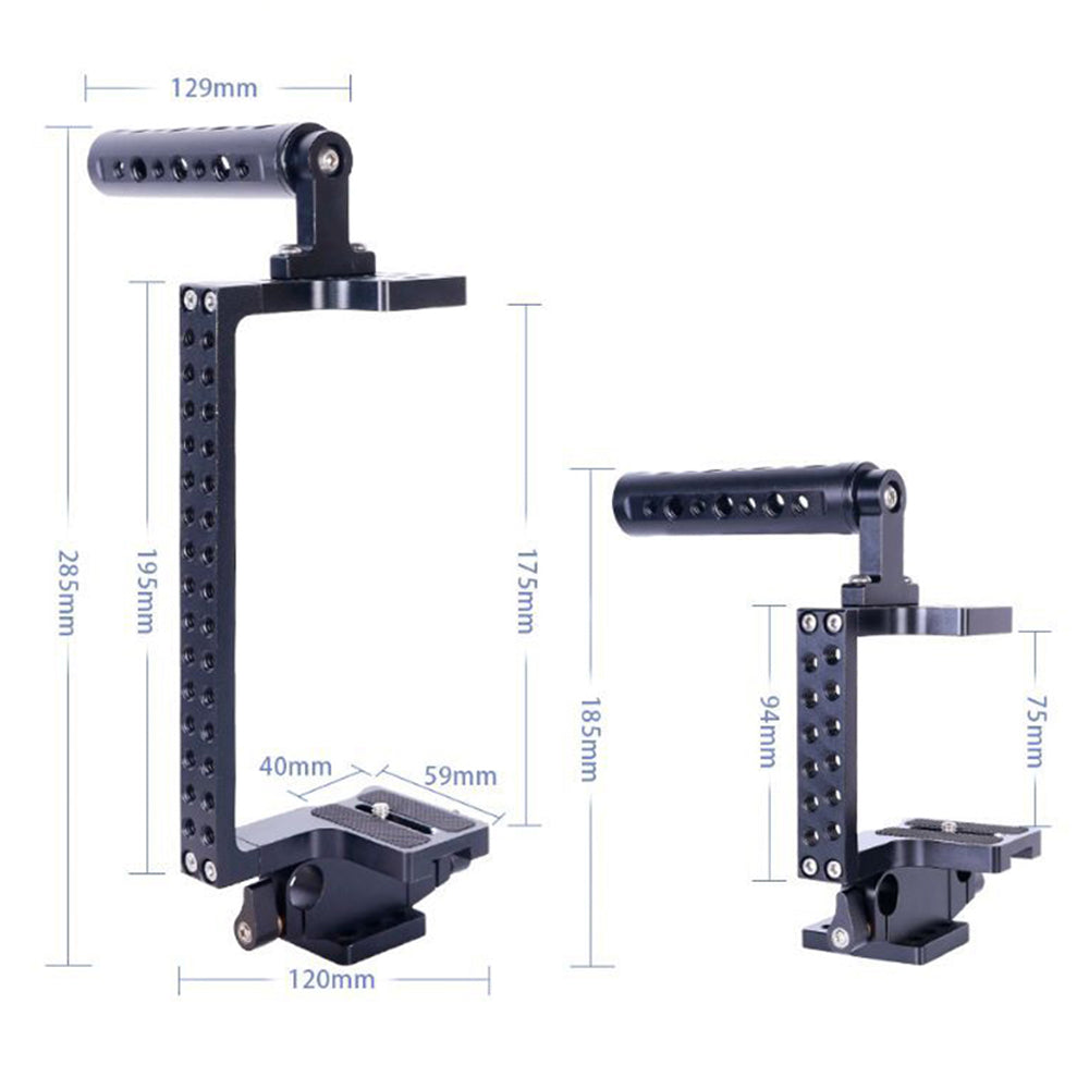 M130 Aluminum Alloy Anti-Shake Camera Cage Handheld Gimbal Stabilizer for Vlogging Live Streaming