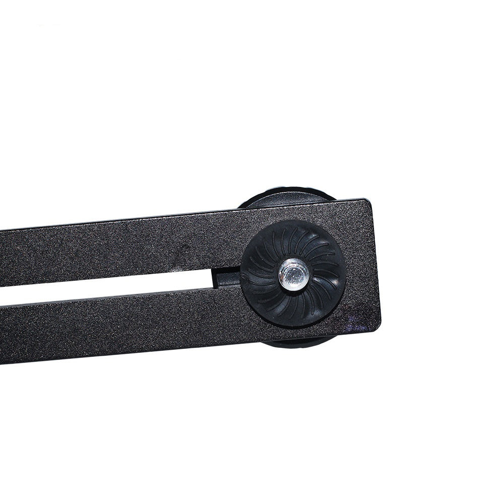 L084 1 / 4 Inch Dual Camera Mount Bracket Aluminum Alloy Extension Bar Bracket for DSLR LED Flash Light