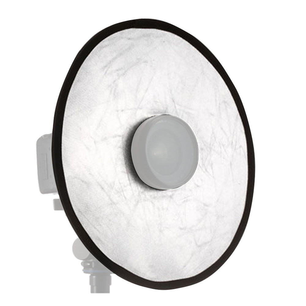 K064 2-in-1 Silver / Gold Photography Reflector Foldable Diffuser 30cm Round Hollow Center Light Reflector