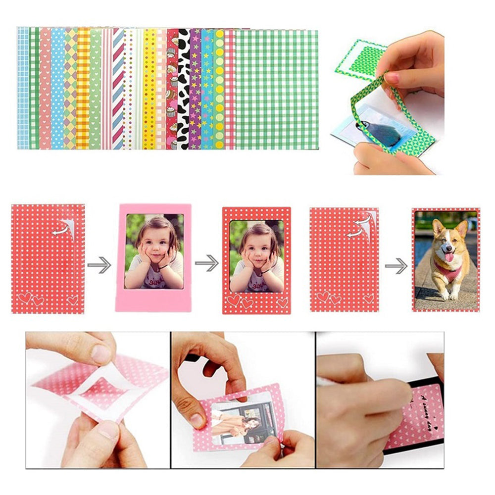 Desktop / Hanging 3-inch Photo Frame Sticker with Shoulder Strap for Fujifilm Instax Camera