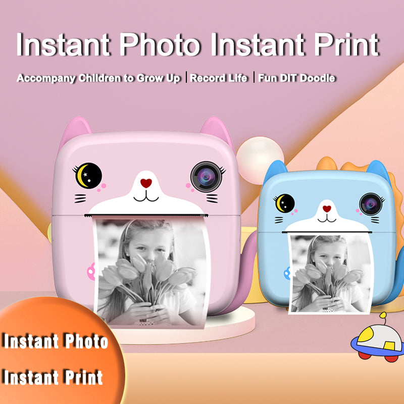 A21 2.4-inch Screen Kids Instant Camera Rechargeable Camera Toy with Print Paper