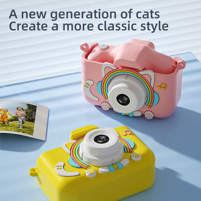 Y20 Rainbow Cat 2.0 inch Screen Kids Camera Rechargeable HD Digital Camera Toy