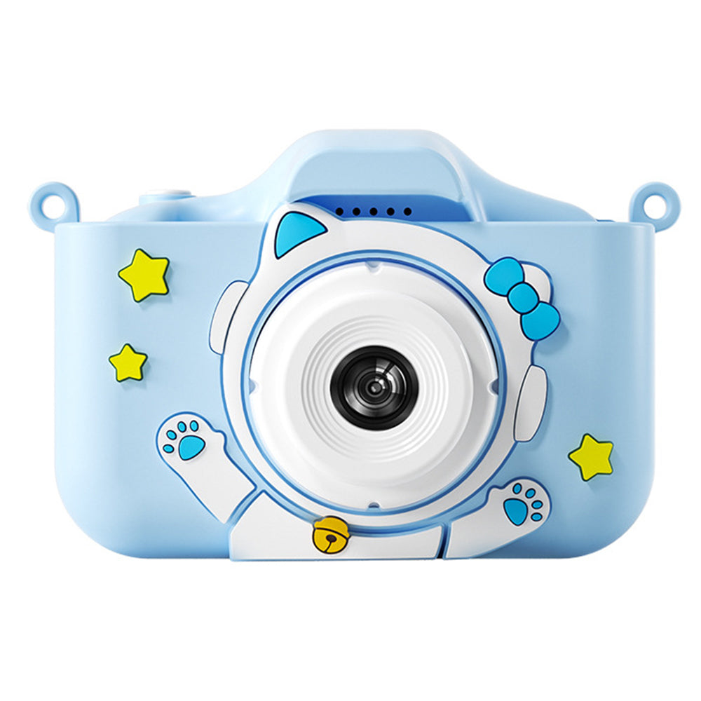 Y20 Cartoon Space Cat 2.0 inch Screen Camera Rechargeable Kids Camera Toy with Music and Game