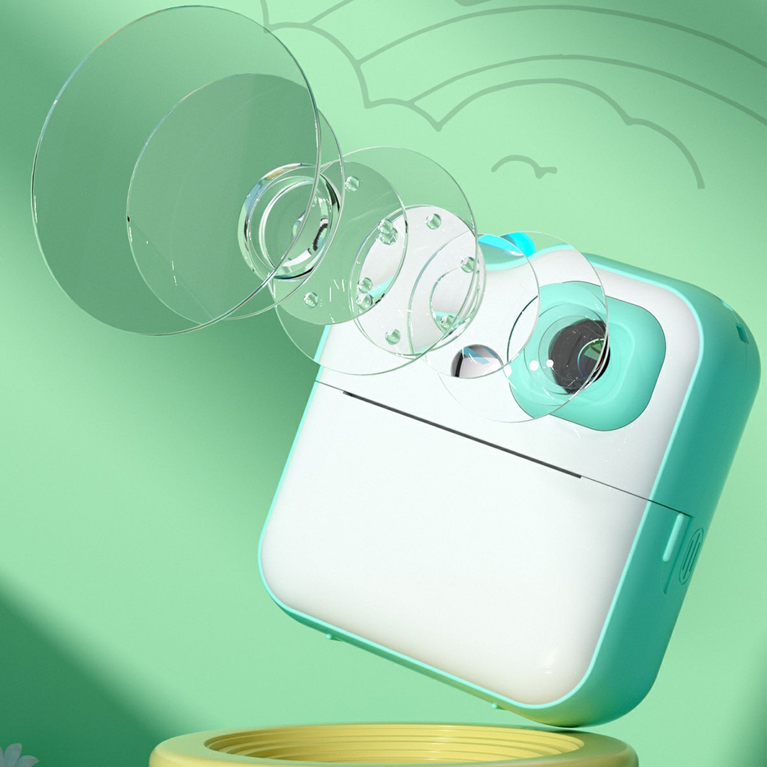 Q6 Instant Print Camera for Kids Digital Camera for Inkless Photo Lable Printing