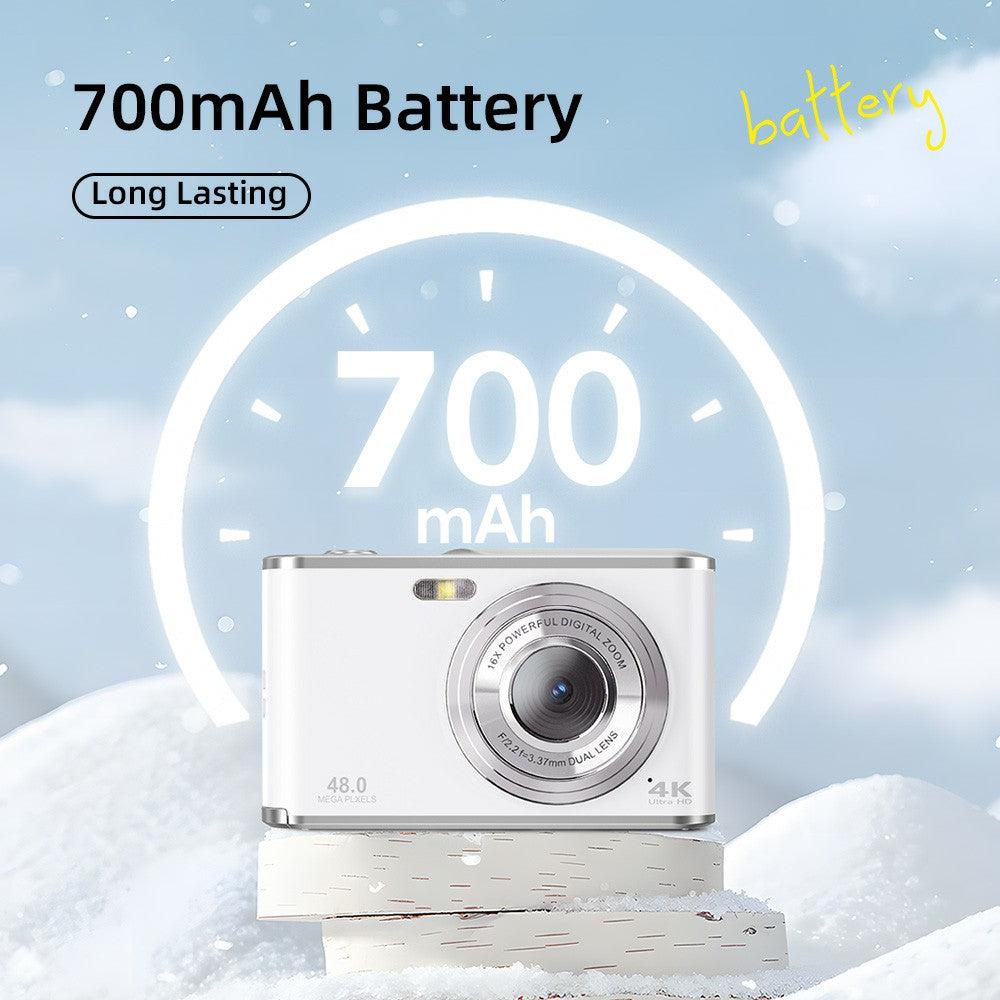 DC306L-AF Front and Rear Dual-Lens Digital Camera Auto Focus 16X Zoom Vlogging Camera for Teens