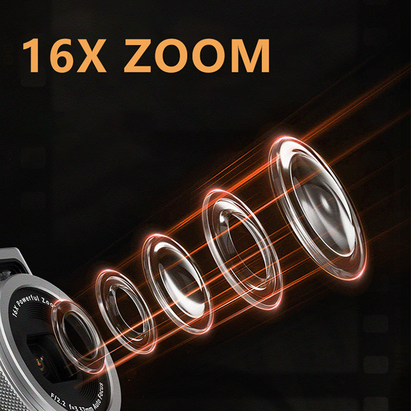 DC203 Kids 5K Camera 48MP Digital Camera 16X Digital Zoom Dual Camera for Teens