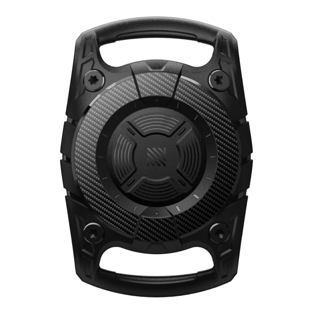 IP67 Waterproof Case for AirTag Bluetooth Tracker TPU+PC Full Body Protective Cover - Black