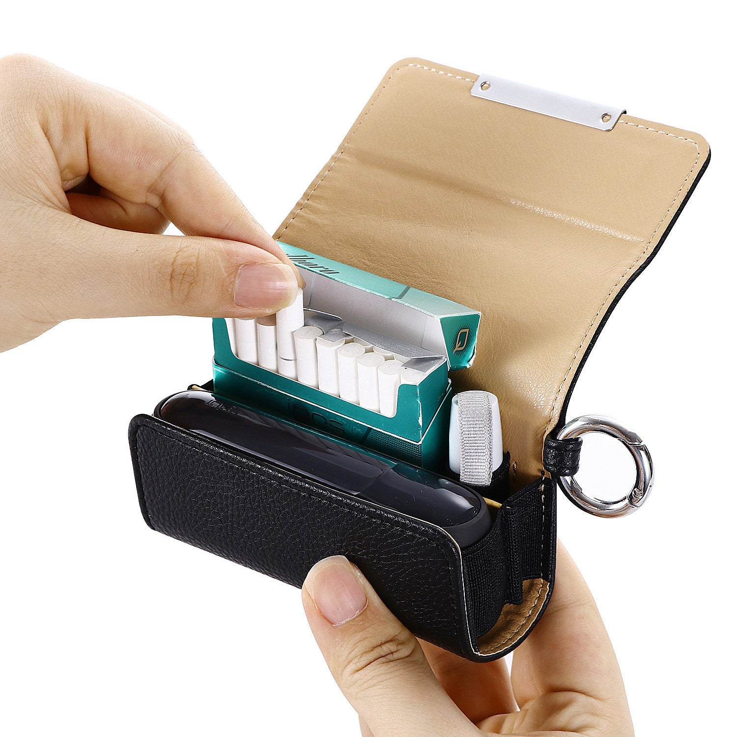For IQOS 3 / Iluma Prime Case PU Leather Portable Electronic Cigarette Storage Bag