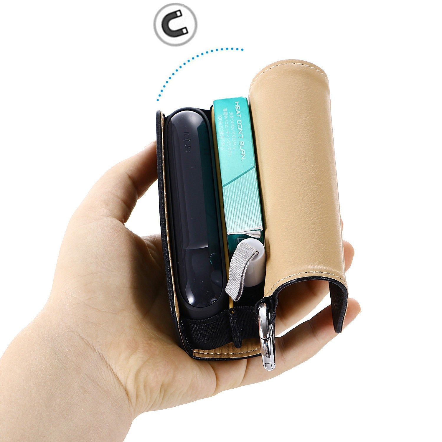 For IQOS 3 / Iluma Prime Case PU Leather Portable Electronic Cigarette Storage Bag