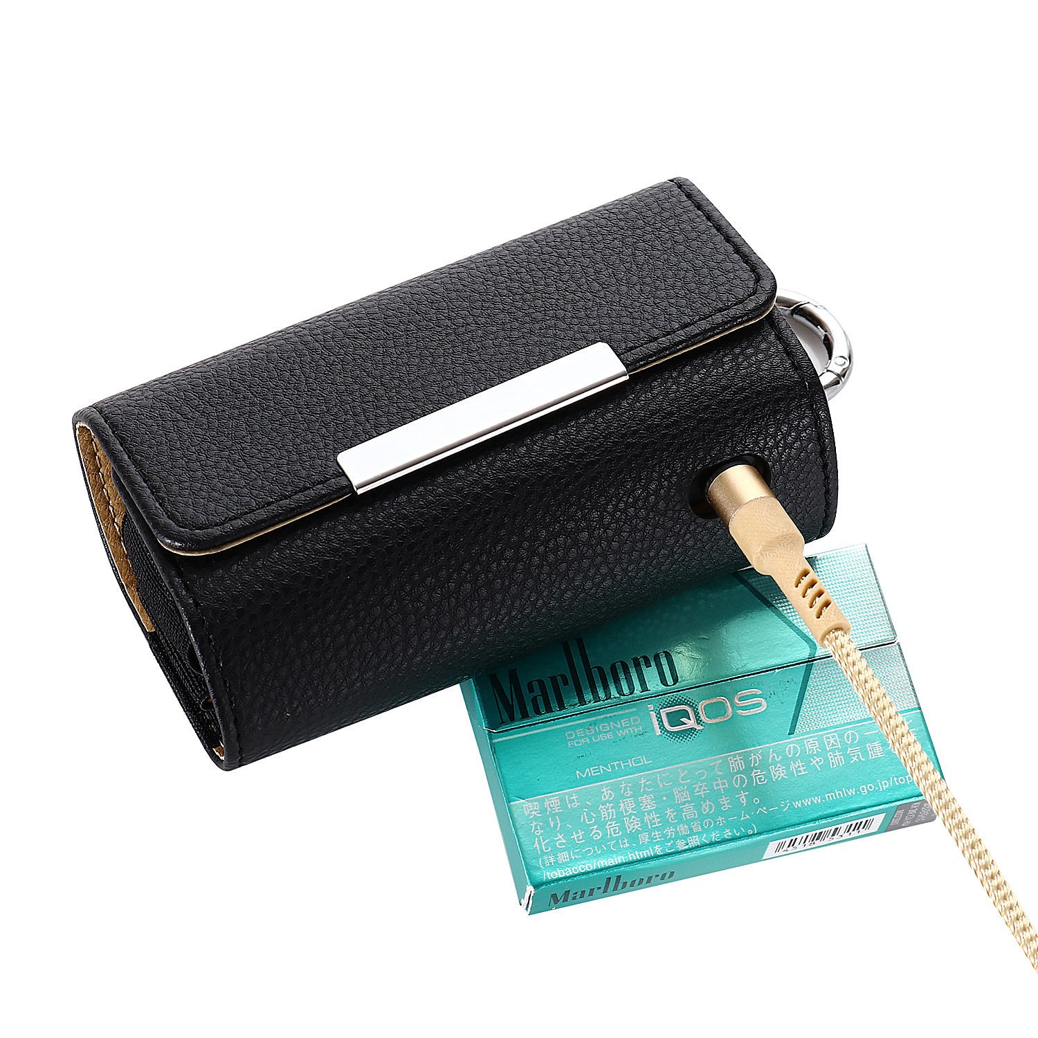 For IQOS 3 / Iluma Prime Case PU Leather Portable Electronic Cigarette Storage Bag