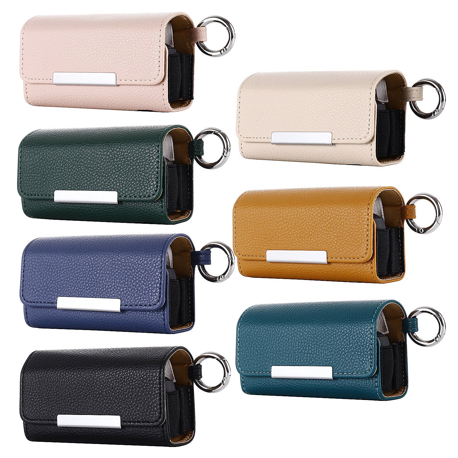 E-Cigarette Case for IQOS 3 / 3 Duo , Portable PU Leather Litchi Texture Storage Bag