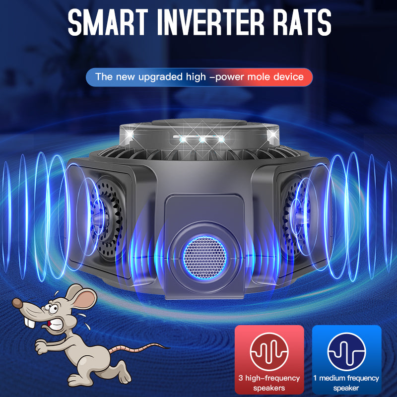 360-Degree High-Power Ultrasonic Pest Repeller with LED Light