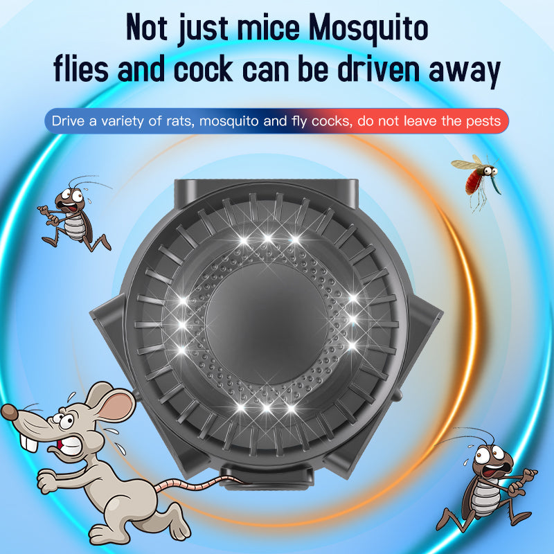 360-Degree High-Power Ultrasonic Pest Repeller with LED Light