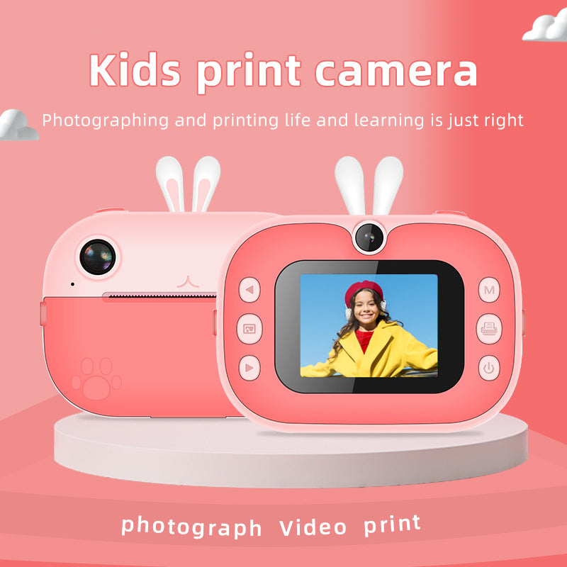 X106 Kids Inkless Printable 2.4-Inch Camera Instant Photo Creator Christmas Birthday Gift