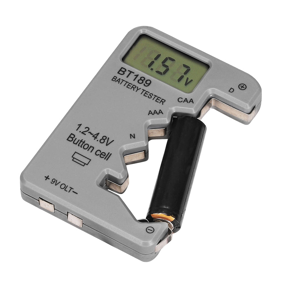 BT189 LCD Screen Battery Tester Universal Button Cell D N AA AAA 9V Battery Voltage Checker