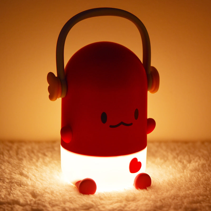 ICARER FAMILY IF-PI001 Cartoon Pipi Night Light 3 Brightness Adjustable Desk Lamp - Red