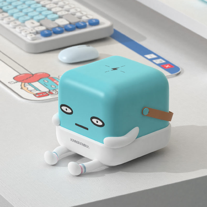 ICARER FAMILY IF-C01 Ice-C Cartoon Wireless Charging Night Light with Leather Handle