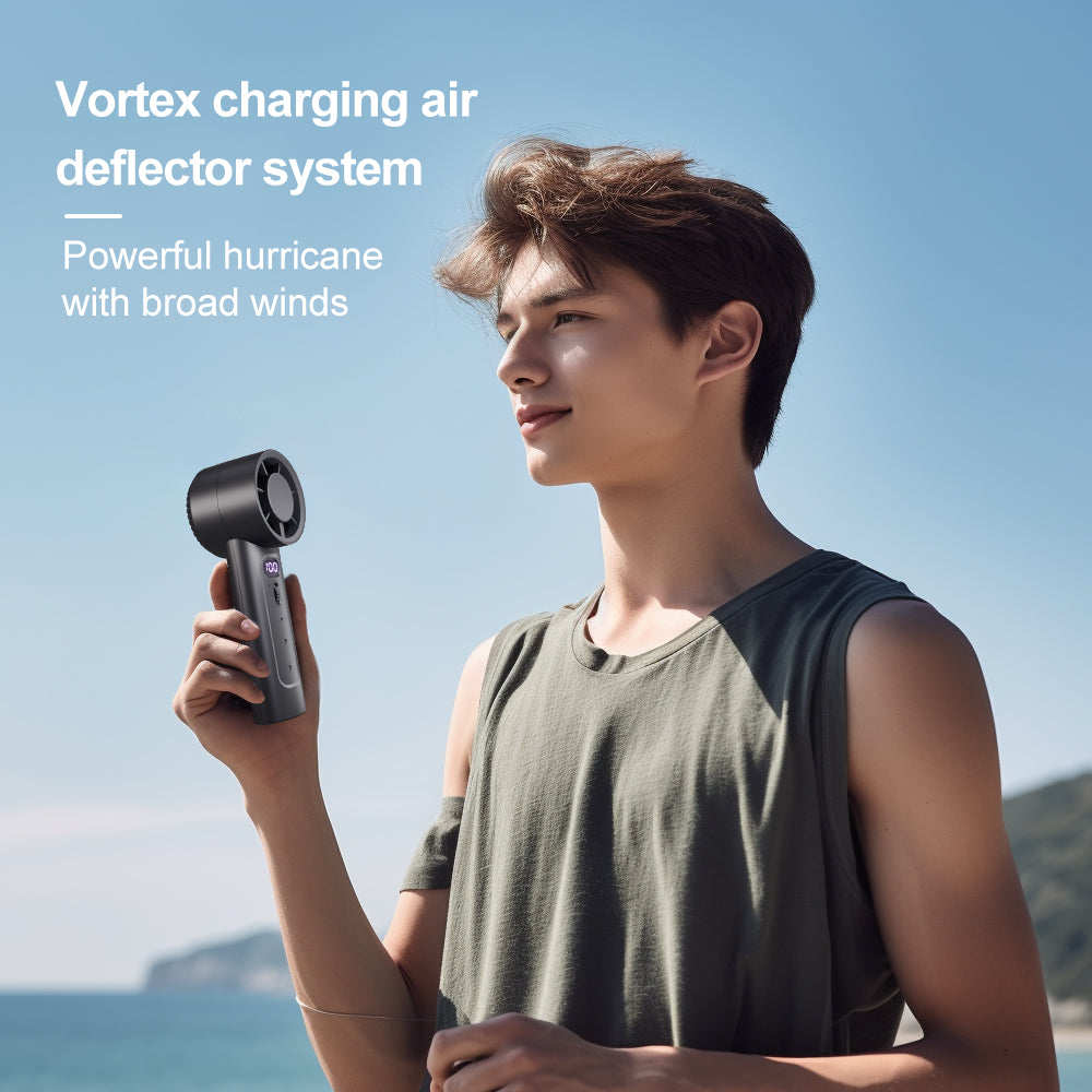 FC1 Summer Cooler Desktop Fan Turbine Handheld Fan with 100 Wind Speed Levels