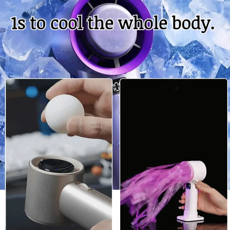 A60 100 Gears Stepless Adjustable Digital Display Powerful Turbo Handheld Fan