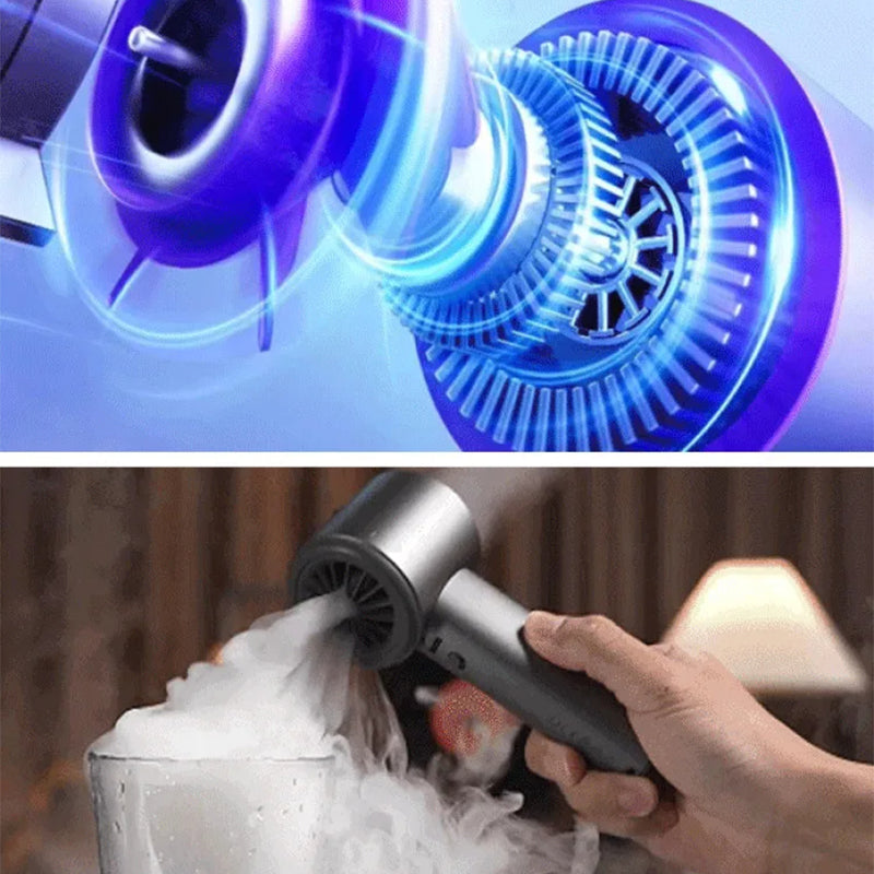 A60 100 Gears Stepless Adjustable Digital Display Powerful Turbo Handheld Fan
