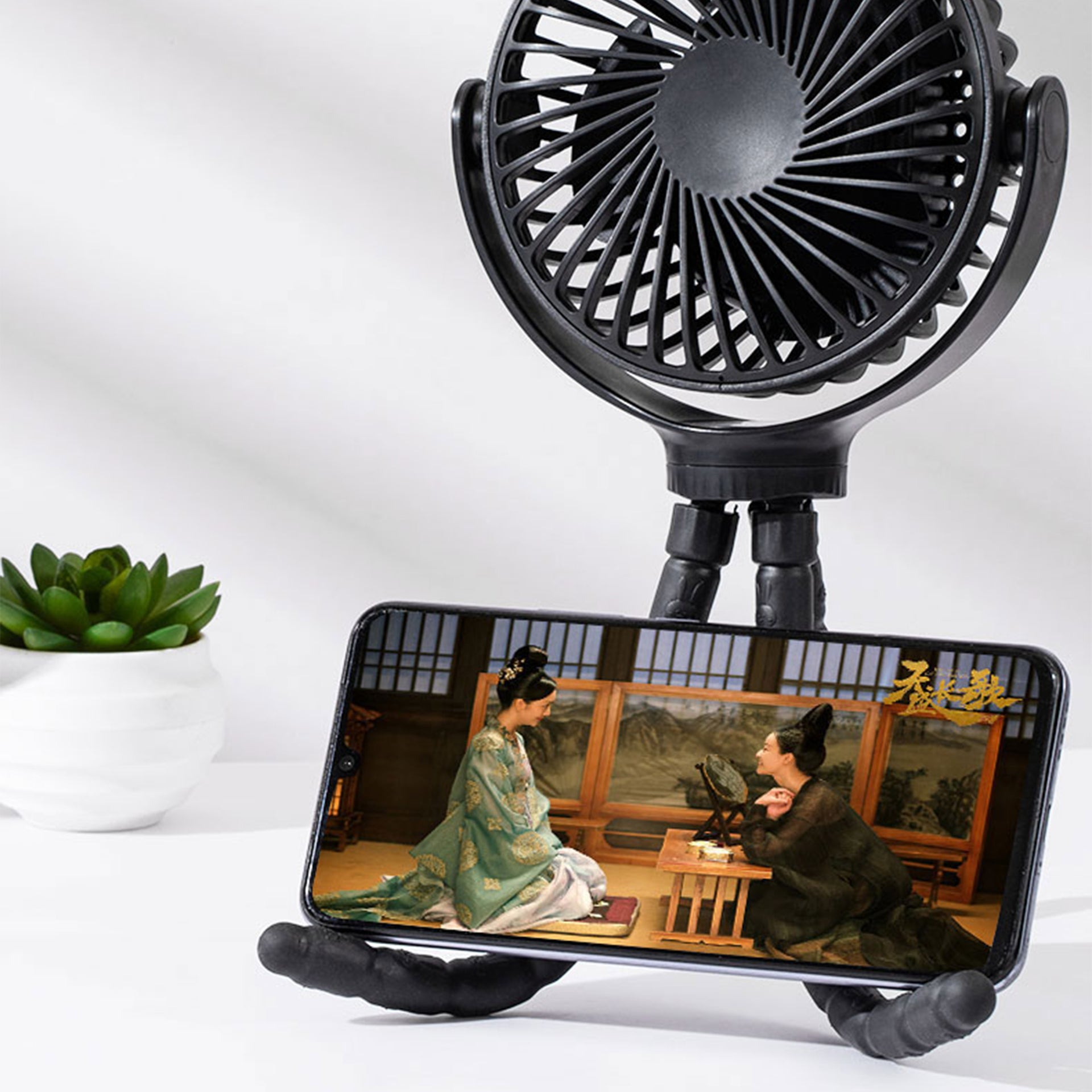 WX1020 Flexible Octopus Tripod Baby Stroller Desktop Fan Portable Handheld Summer Cooling Fan